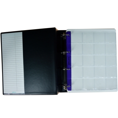 Collection Album with 200 Pockets for Standard Cardboard Coin Holders