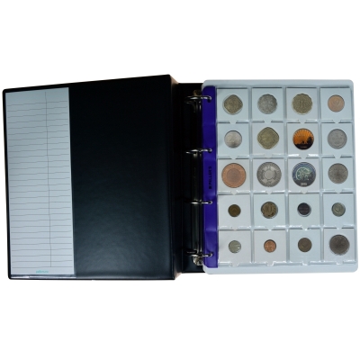 Collection Album with 200 Pockets for Standard Cardboard Coin Holders